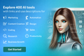 AI Tools Mega Vault – 400 AI Tools Directory